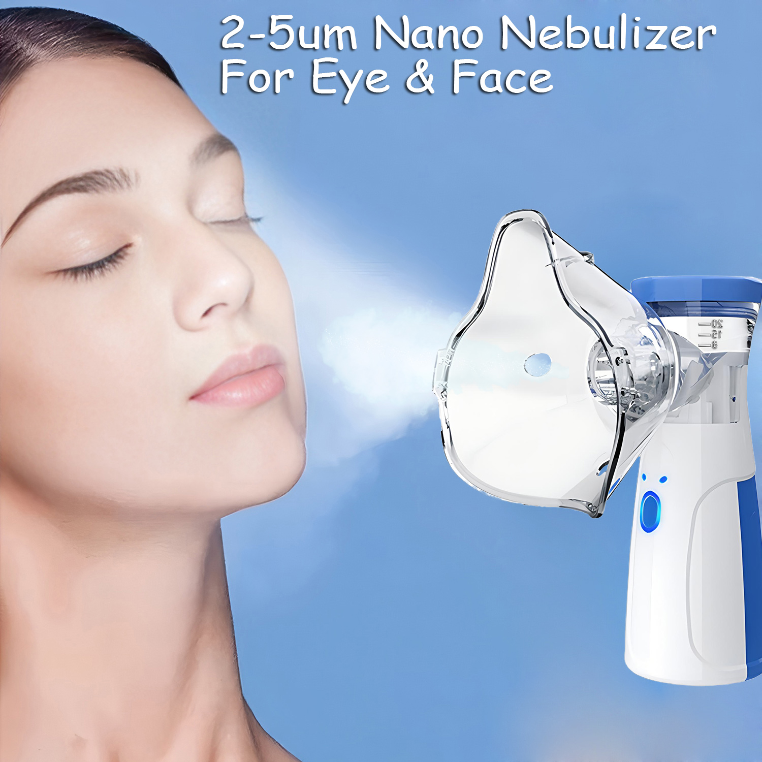 Facial Steamer Nano - Mini Gesichtsdampfer Geräuscharmer Mesh-Zerstäuber Tragbarer Nebel-Erzeuger