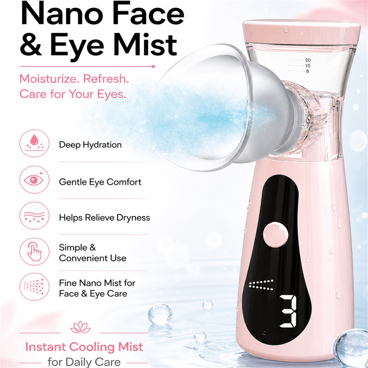Nano-Kaltspray Gesichtsdampfer – Facial Steamer Nano Bewertung und Preis